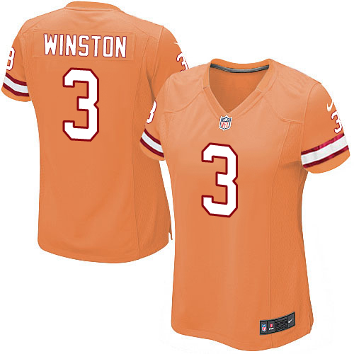 Women's Limited Jameis Winston Nike Jersey Orange Alternate - #3 NFL Tampa Bay Buccaneers